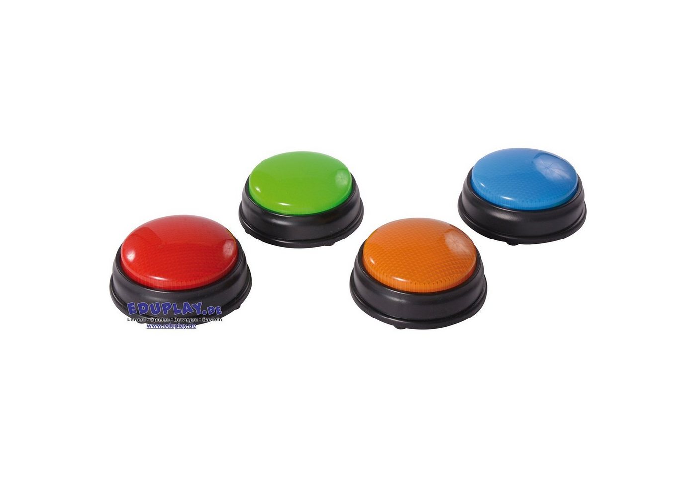 EDUPLAY Lernspielzeug Buzzer mit Blinklicht-Signal & Töne, 4-teilig (1 Set) von EDUPLAY