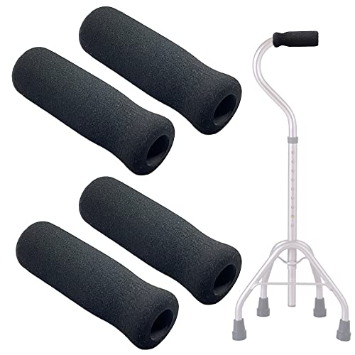 Quad Walking Cane Grip Ersatz für ältere und behinderte Patienten, Schaumstoffgriff-Pads, 2,5 x 11 x 3,3 cm, 4 Stück von EDWERD