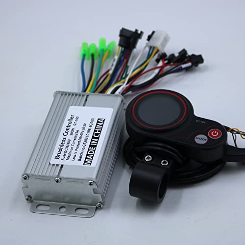 Zubehör für Elektrofahrräder, 36 V/48 V, 350 W, BLDC, Elektroroller-Controller, E-Bike, bürstenloser Geschwindigkeitstreiber und GT-100 LCD-Display, ein Set (Größe: 36 V Set) von EEASSA