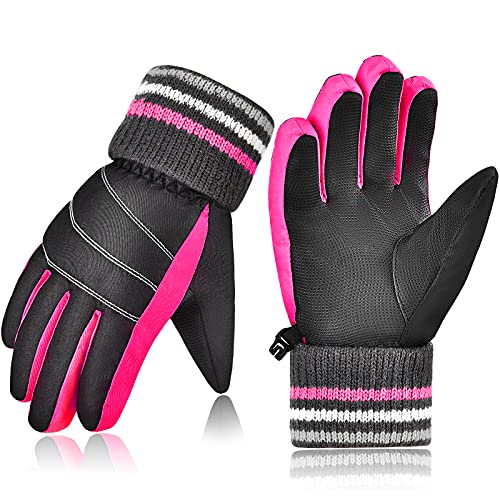 Kinder Winterhandschuhe Warme Handschuhe Fahrradhandschuhe - Wasserdicht Skihandschuhe Langen Ärmeln Winddicht Anti-Rutsch Laufhandschuhe for Junge Mädch Outdoor Sport Lauf Snowboard Skifahren Ski Kinder Winterhandschuhe Warme Handschuhe Fahrradhandschuhe - Wasserdicht Skihandschuhe Langen Ärmeln Winddicht Anti-Rutsch Laufhandschuhe for Junge Mädch Outdoor Sport Lauf Snowboard Skifahren Ski von EEFOW