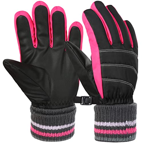 Wasserdicht Skihandschuhe Kinder Handschuhe Winterhandschuhe - Junge Mädch Winddicht Fahrradhandschuhe Anti-Rutsch Full Finger Warme Schneehandschuhe for Outdoor Sport Lauf Snowboard Skifahren Fahrrad Wasserdicht Skihandschuhe Kinder Handschuhe Winterhandschuhe - Junge Mädch Winddicht Fahrradhandschuhe Anti-Rutsch Full Finger Warme Schneehandschuhe for Outdoor Sport Lauf Snowboard Skifahren Fahrrad von EEFOW