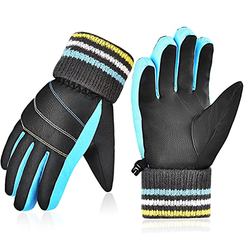Wasserdicht Winterhandschuhe Kinder Handschuhe Skihandschuhe -Fleece Langen Ärmeln Warme Schneehandschuhe Full Finger Anti-Rutsch Winddicht Fahrradhandschuhe for Junge Mädch for Outdoor Sport Ski Wasserdicht Winterhandschuhe Kinder Handschuhe Skihandschuhe -Fleece Langen Ärmeln Warme Schneehandschuhe Full Finger Anti-Rutsch Winddicht Fahrradhandschuhe for Junge Mädch for Outdoor Sport Ski von EEFOW