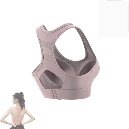 Sport-BH in Übergröße mit hoher Stoßfestigkeit, bequemer Push-up-BH mit festem Cup, hohe Festigkeit, stoßfest, Sport-BH mit hoher Stoßfestigkeit (Medium,Purple) von EEJBYTDI