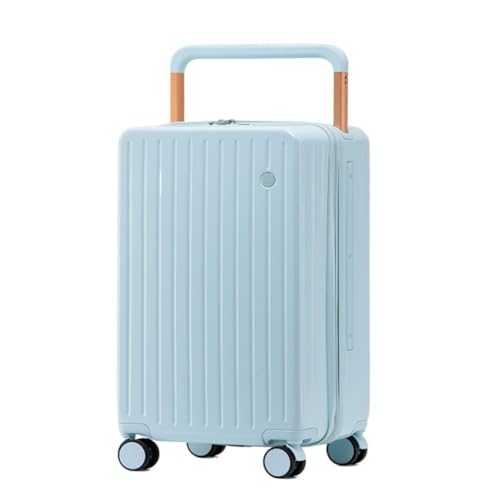 EETYREBR Koffer Breiter Trolley-Koffer, Passwort-Koffer for Damen, 20-Zoll-Herrenkoffer mit Universalrad, Trolley-Koffer Handgepäck(Blue,26in) von EETYREBR