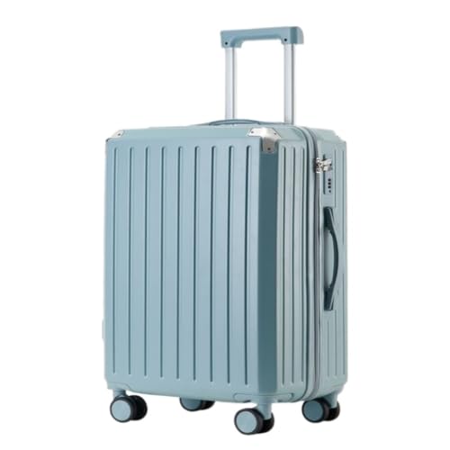 EETYREBR Koffer Gepäck Neue Herren- Und Damenkoffer, Wiederaufladbare Boarding-Trolley-Koffer, Ultraleichte Passwort-Koffer Handgepäck(Blue,28in) von EETYREBR