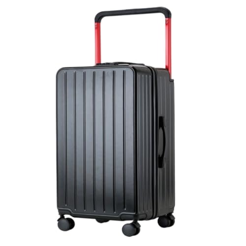 EETYREBR Koffer Gepäck-Trolley-Box, Stark Und Langlebig, Personalisiertes Passwort, Universelles Rad, Koffer, Passwort-Box Handgepäck(Black,20in) von EETYREBR