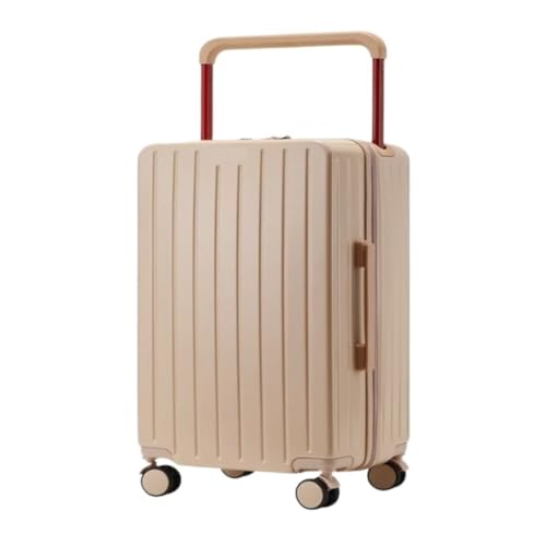 EETYREBR Koffer Gepäck Universal Wheel Box Reißverschluss Trolley Box Passwort Box Männer Und Frauen Reisen Leder Koffer Koffer Handgepäck(Pink,A) von EETYREBR