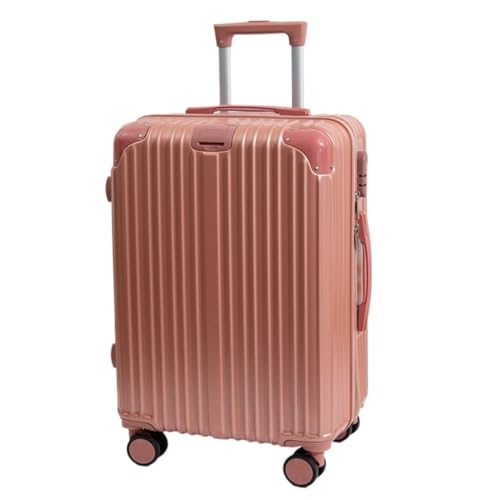 EETYREBR Koffer Gepäckkoffer Mit Universalrädern, Trolley-Koffer, Passwortbox for Herren, Mode-Geschenkbox for Damen Handgepäck(Pink,24in) von EETYREBR