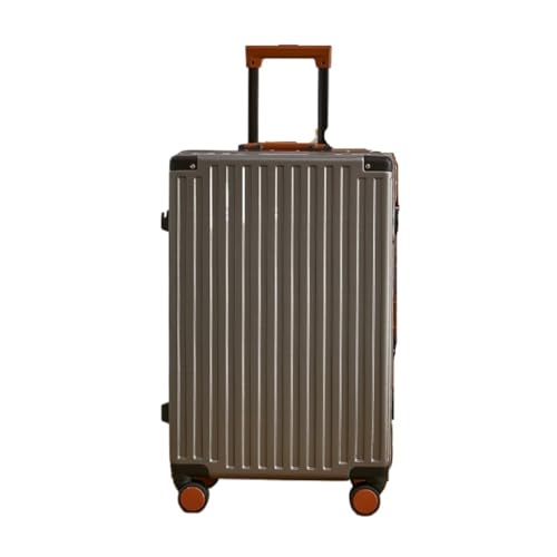 EETYREBR Koffer Gepäckkoffer for Männer Und Frauen, Leichter, Kodierter, Robuster Koffer, Universal-Rollengepäck-Trolley Handgepäck(Brown,20in) von EETYREBR