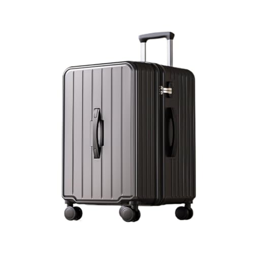 EETYREBR Koffer Gepäckkoffer for Männer Und Frauen, Robuster Und Langlebiger Trolley-Koffer, Verdickte Passwort-Koffertasche for Herren Handgepäck(Black,20in) von EETYREBR