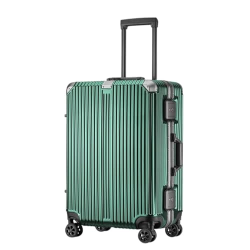 EETYREBR Koffer Hochwertiger Trolley-Koffer Mit Aluminiumrahmen, 20/24/28-Zoll-Boarding-Koffer, Internet-Promi-Koffer Handgepäck(Green,28in) von EETYREBR