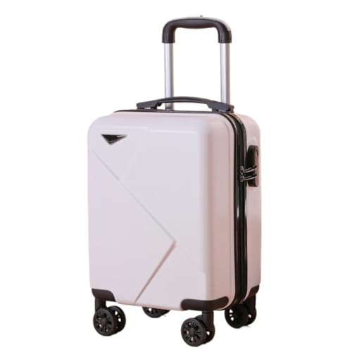 EETYREBR Koffer Mini-Kindertrolley for weibliche Studenten, leichte kleine Boarding-Code-Box for männliche Studenten Handgepäck(White) von EETYREBR