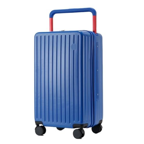 EETYREBR Koffer Neuer Breiter Trolley-Koffer for Damen, 20-Zoll-Boarding-Code-Box, Leiser Universal-Gepäckkoffer for Herren Handgepäck(Blue,26in) von EETYREBR