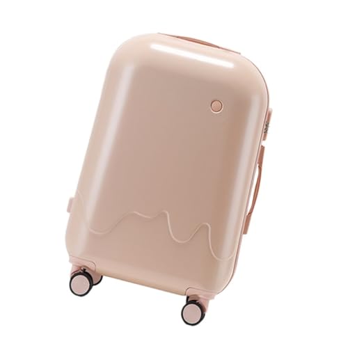 EETYREBR Koffer Neuer Eiscreme-Koffer, Universal-Rad-Trolley, Leichter Boarding-Koffer, 20 Zoll, for Männer Und Frauen Handgepäck(Pink,24in) von EETYREBR