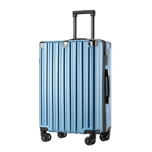 EETYREBR Koffer Roher Trolley-Koffer, robuster und langlebiger Koffer, kratzfester Universal-Rad-20-Zoll-26-Zoll-Passwort-Koffer Handgepäck(Blue,26in) von EETYREBR