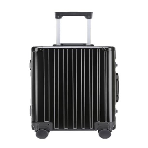 EETYREBR Koffer Trolley-Koffer Aus Magnesium-Aluminium-Legierung for Männer Und Frauen Mit Universalrädern, Business-Boarding-Koffer Handgepäck(Black) von EETYREBR