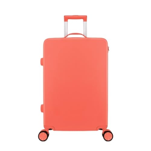 EETYREBR Koffer Von Vorne Zu Öffnender Boarding-Koffer for Damen, 24-Zoll-Passwort-Reisekoffer, Universal-Rad-Trolley-Koffer Handgepäck(Orange,24) von EETYREBR