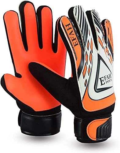 EFAH SPORTS Torwarthandschuhe für Kinder Jungen & Mädchen Fußballhandschuhe für Junioren mit extra Grip & Rutschfester Handfläche (Black/Orange, Size 2 Suitable for 4 to 5 Year Old, Beidhändig) EFAH SPORTS Torwarthandschuhe für Kinder Jungen & Mädchen Fußballhandschuhe für Junioren mit extra Grip & Rutschfester Handfläche (Black/Orange, Size 2 Suitable for 4 to 5 Year Old, Beidhändig) von EFAH SPORTS