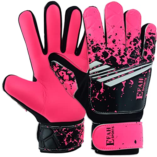 EFAH SPORTS Fußball-Torwarthandschuhe für Jungen, Kinder, Jugendliche, Fußball-Torwarthandschuhe mit super griffigen Handflächen (Pink, Size 7 Suitable for Size S-M Adult) EFAH SPORTS Fußball-Torwarthandschuhe für Jungen, Kinder, Jugendliche, Fußball-Torwarthandschuhe mit super griffigen Handflächen (Pink, Size 7 Suitable for Size S-M Adult) von EFAH SPORTS