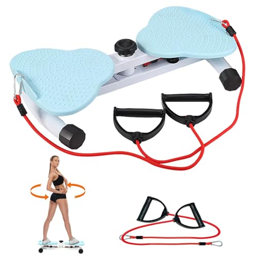 Waist Twisting Massage and Exercise Balance Board, Twist Waist Disc with Resistance Bands and Foot Massage Women Weight Loss Body Shaping(Blau) von EFGETD