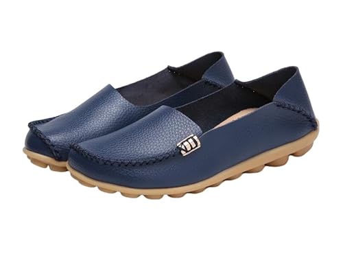 EFLALYHG Damen Flache Plateauschuhe aus Leder Atmungsaktive Slip-on-Mokassins Damen Bootsschuhe Ballerina Damen Freizeitschuhe,A5,40 EFLALYHG Damen Flache Plateauschuhe aus Leder Atmungsaktive Slip-on-Mokassins Damen Bootsschuhe Ballerina Damen Freizeitschuhe,A5,40 von EFLALYHG