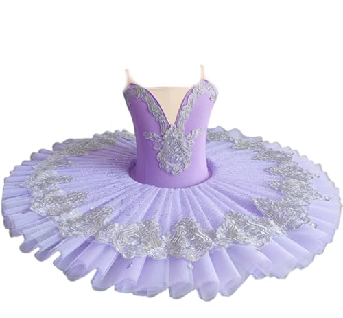 EFLALYHG Lila,170, Professionelles Ballett-Tutu-Kleid für Mädchen, Schwanensee-Platte, Tutu, Romantisches Ballerina-Party-Tanzkostüm, Balett-Kleid von EFLALYHG