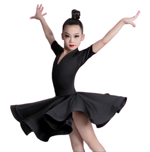 EFLALYHG Schwarz,170, Mädchen Latein Tanzkleid Kinder Gesellschaftstanz Kleider Salsa Rumba Cha Cha Samba Tango Rock Bühnenshow Wettkampfkleidung EFLALYHG Schwarz,170, Mädchen Latein Tanzkleid Kinder Gesellschaftstanz Kleider Salsa Rumba Cha Cha Samba Tango Rock Bühnenshow Wettkampfkleidung von EFLALYHG
