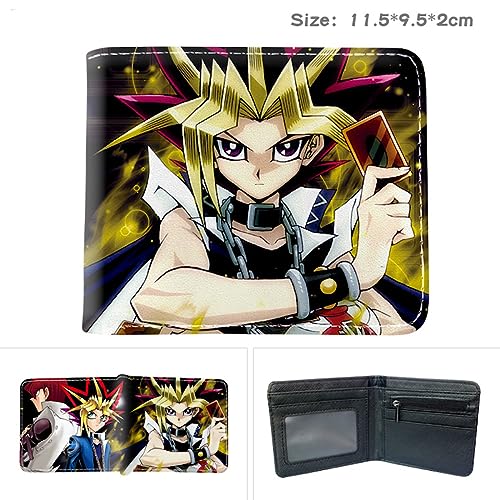 EGGCLVNC Anime Wallet Yu Gis Ohss Anime Ledergeldbörsen, zweifach gefaltet, kurze Geldbörse für Teenager, Mädchen, Kinder, Anime-Fans, mehrfarbig, Einheitsgröße von EGGCLVNC