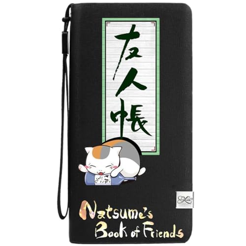 Natsumes Friends Books Anime Characters Wallet Slim Bifold Wallet Multi Purpose Wallets Coin Purse Long, mehrfarbig, Einheitsgröße von EGGCLVNC