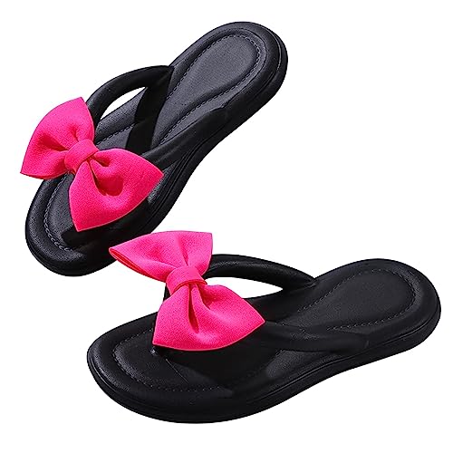 EGSDMNVSQ Badeschuhe Damen Flip Flops Eva Hausschuhe Mit Schleifen Dicke Sohle Sommer Schlappen rutschfest Wolken Weich Badelatschen Sandalen Zehentrenner Strand Schwimmen Slippers von EGSDMNVSQ