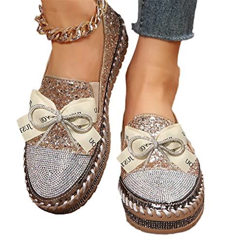 EGSDMNVSQ Damen Pailletten Slip On Sneaker Strass Glitzer Loafer Stilvolle Weiche Canvas Sneaker Plattform Turnschuhe Atmungsaktive Freizeitschuhe Mode Flache Wanderschuhe EGSDMNVSQ Damen Pailletten Slip On Sneaker Strass Glitzer Loafer Stilvolle Weiche Canvas Sneaker Plattform Turnschuhe Atmungsaktive Freizeitschuhe Mode Flache Wanderschuhe von EGSDMNVSQ