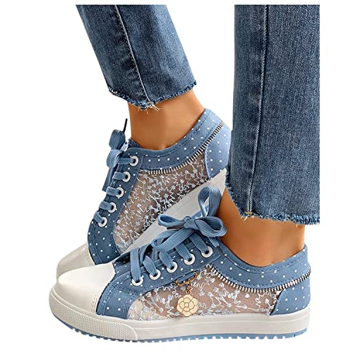 EGSDMNVSQ Flache Schuhe Damen Canvas Sneakers Spitze Blumenmuster Laufschuhe Mesh Low Top Turnschuh Atmungsaktive Sommer Slip Ons Schnürschuhe Elegante Lässige Outdoorschuhe EGSDMNVSQ Flache Schuhe Damen Canvas Sneakers Spitze Blumenmuster Laufschuhe Mesh Low Top Turnschuh Atmungsaktive Sommer Slip Ons Schnürschuhe Elegante Lässige Outdoorschuhe von EGSDMNVSQ