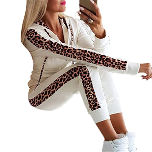 EGSDMNVSQ Traingsanzug Damen Jogginganzug Leopard Kapuzenpullover Lange Ärmel Top + Hose Sportanzüge 2 Stück Fitnessanzug Freizeitanzug Outfit Set Sportswear EGSDMNVSQ Traingsanzug Damen Jogginganzug Leopard Kapuzenpullover Lange Ärmel Top + Hose Sportanzüge 2 Stück Fitnessanzug Freizeitanzug Outfit Set Sportswear von EGSDMNVSQ