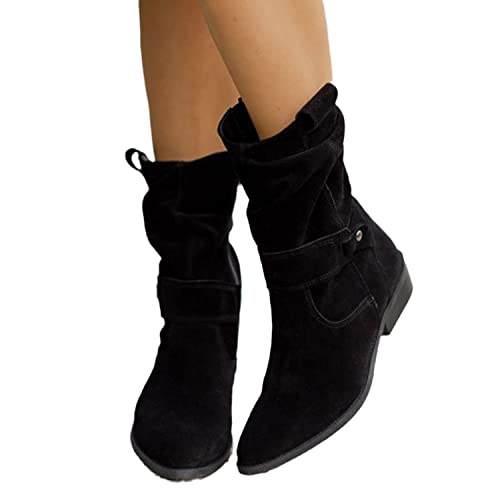 EGSDMNVSQ Winterschuhe Damen Stiefel Einfarbig Warm Winterstiefel mit Reißverschluss Herbst Winter Übergangsstiefel Elegant Damenstiefel Retro Schlupfstiefel Damenschuhe Cowboystiefel EGSDMNVSQ Winterschuhe Damen Stiefel Einfarbig Warm Winterstiefel mit Reißverschluss Herbst Winter Übergangsstiefel Elegant Damenstiefel Retro Schlupfstiefel Damenschuhe Cowboystiefel von EGSDMNVSQ