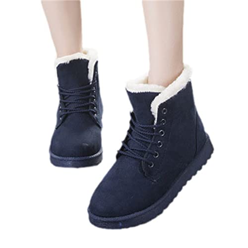 Winterstiefel Flauschige Schneestiefel Lace Up Ankle Boots, Winterschuhe Damen Wasserdichte Warme Schneestiefel, Winter Booties Schuhe mit Gefüttert, Walking Outdoor Schuhe Sneaker Winterboots Winterstiefel Flauschige Schneestiefel Lace Up Ankle Boots, Winterschuhe Damen Wasserdichte Warme Schneestiefel, Winter Booties Schuhe mit Gefüttert, Walking Outdoor Schuhe Sneaker Winterboots von EGSDMNVSQ