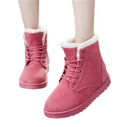 Winterstiefel Flauschige Schneestiefel Lace Up Ankle Boots, Winterschuhe Damen Wasserdichte Warme Schneestiefel, Winter Booties Schuhe mit Gefüttert, Walking Outdoor Schuhe Sneaker Winterboots Winterstiefel Flauschige Schneestiefel Lace Up Ankle Boots, Winterschuhe Damen Wasserdichte Warme Schneestiefel, Winter Booties Schuhe mit Gefüttert, Walking Outdoor Schuhe Sneaker Winterboots von EGSDMNVSQ