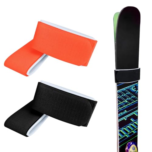 4-teilige Skibindung Halteband, verstellbare Skibindung, Klettverschluss-Skiband für Rennski, schmale Skier, breite Skier von EHOTER