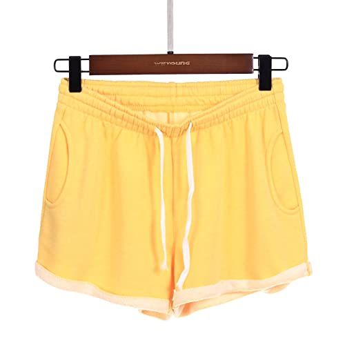 EIBA Pyjamahose Damen Lang,Lässige Pyjamahose Für Damen, Einfarbig, Gelb, Lose, Bequem, Mit Weitem Bein, Kordelzug, Sport-Yogahose, Sommer, Leichte, Kurze Schlafhose, Lounge, Zuhause, L EIBA Pyjamahose Damen Lang,Lässige Pyjamahose Für Damen, Einfarbig, Gelb, Lose, Bequem, Mit Weitem Bein, Kordelzug, Sport-Yogahose, Sommer, Leichte, Kurze Schlafhose, Lounge, Zuhause, L von EIBA
