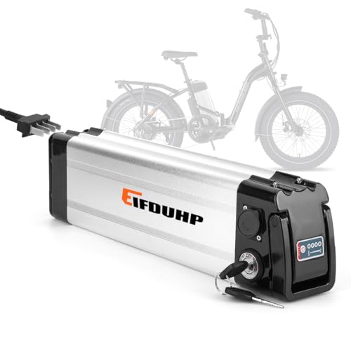 Ebike Akku 36V 10AH mit 4-Pin Entladungshafen, 42V Ladegerät, Tresorschloss, BMS & Tragebügel, Pedelec Faltbares Fahrrad Li-ion Ersatzakku für Elektrofahrrad 50-350W von EIFDUHP