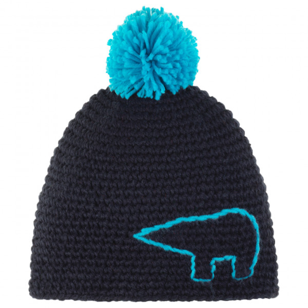 Eisbär - Kid's Jay Pompon - Mütze Gr 55 cm grau;schwarz;weiß von EISBÄR