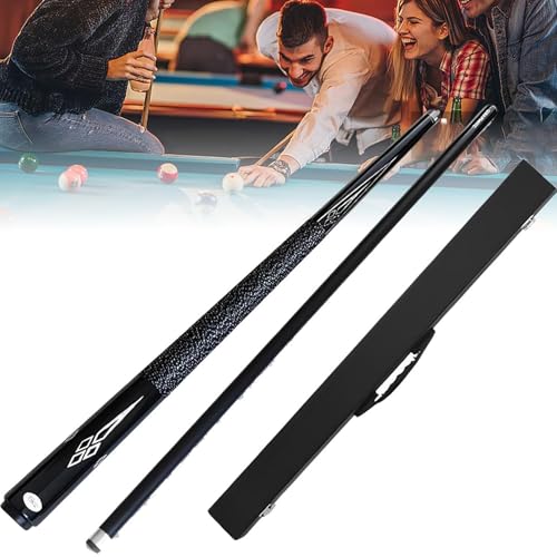 58 Zoll Pool Queue, 1/2-geteilter Billard-Queue aus Kohlefaser-Ahornholz, 10 mm/11,5 mm Spitzen zur Auswahl, Britischer Snooker-Queue mit Kleiner Spitze für Billardtischsport(Size:11.5mm) von EIYCY