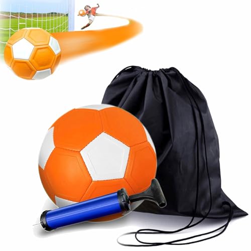 Curveball-Fußball, Swerve- und Curve-Fußball der Größe 4 mit Pumpe und Aufbewahrungstasche, Curveball-Fußballspielzeug, lustiger Curved Ball für das Fußballtraining im Freien, Fußballgeschenke von EIYCY