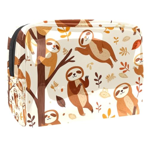 Kosmetiktaschen Für Frauen Schwan Floral Blumen Schminkkoffer Reisetasche Kosmetiktasche Organizer 18.5x7.5x13cm von EJFICAHG