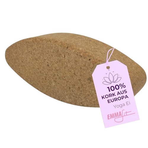 EMMAfit Kork Yoga Egg I 305 x 120 x 75mm I hochwertiges Yogaei aus Kork für Yoga-Übungen I hygienisch & umweltfreundlich I nachhaltiger & langlebiges Yoga Block Kork-Ei für bewusstes Yoga EMMAfit Kork Yoga Egg I 305 x 120 x 75mm I hochwertiges Yogaei aus Kork für Yoga-Übungen I hygienisch & umweltfreundlich I nachhaltiger & langlebiges Yoga Block Kork-Ei für bewusstes Yoga von EKB-Kork