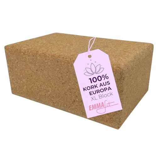 EMMAfit XL Kork Yoga-Block I 227 x 150 x 100mm I hochwertiger Yogablock aus Kork für Yoga-Übungen I hygienisch & umweltfreundlich I nachhaltiger & langlebiger Yoga XL-Korkblock für bewusstes Yoga EMMAfit XL Kork Yoga-Block I 227 x 150 x 100mm I hochwertiger Yogablock aus Kork für Yoga-Übungen I hygienisch & umweltfreundlich I nachhaltiger & langlebiger Yoga XL-Korkblock für bewusstes Yoga von EKB-Kork