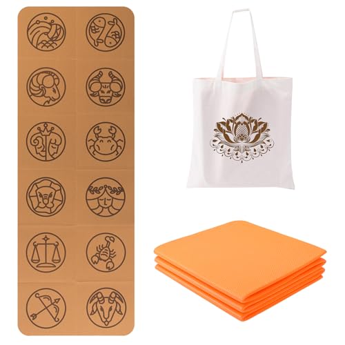 EKE Kork-Falt-Yogamatte, 5 mm Dicke, Standardgröße, Faltbar, reise Leicht und Tragbar, Ideal für Yoga, Pilates, Fitness, Sport, Training, inklusive Canvas-Tragetasche EKE Kork-Falt-Yogamatte, 5 mm Dicke, Standardgröße, Faltbar, reise Leicht und Tragbar, Ideal für Yoga, Pilates, Fitness, Sport, Training, inklusive Canvas-Tragetasche von EKE