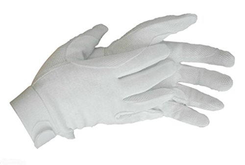Baumwoll-Reithandschuhe, mit Noppen, Erwachsene Weiss S Baumwoll-Reithandschuhe, mit Noppen, Erwachsene Weiss S von EKKIA
