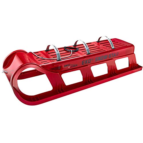 EKO - Snow-Star 120 ROT EKO klassischer Schlitten aus Kunststoff Metallkufen für bis zu 3 Personen Davos EKO - Snow-Star 120 ROT EKO klassischer Schlitten aus Kunststoff Metallkufen für bis zu 3 Personen Davos von EKO