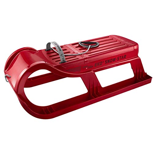 TikTakToo EKO Snowstar 80 1er Familienschlitten 1-Sitzer - davoser Stil Kunststoffschlitten mit Metallkufen rot TikTakToo EKO Snowstar 80 1er Familienschlitten 1-Sitzer - davoser Stil Kunststoffschlitten mit Metallkufen rot von EKO