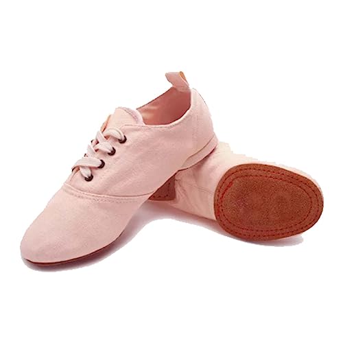 EKSED Mädchen Canvas Stiefel Mode Tanzschuhe Canvas Jazz Dance Schuhe for Kinder Erwachsene Frauen (Farbe : Rosa, Größe : 43) von EKSED